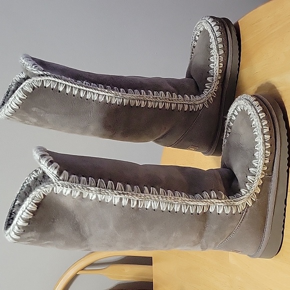 Gray 40cm Tall Mou Boots - Picture 2 of 11